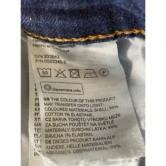 H&M Women's High Waist 8 Skinny Jeans Blue Stretch Denim‎ 99% Cotton Casual Y2K - Picture 10 of 10